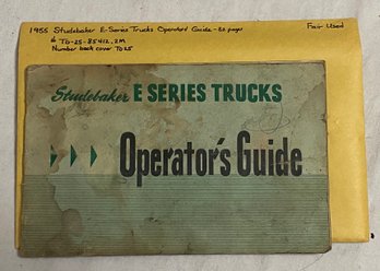 1955 Studebaker E-Series Truck Operators Guide