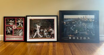 David Ortiz Signed Walk Off Home Run With COA & More Boston Red Sox Framed Decor