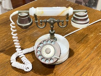 An Antique Onyx Rotary Dial Phone