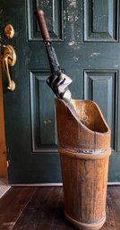 Primitive Wood Umbrella Bucket