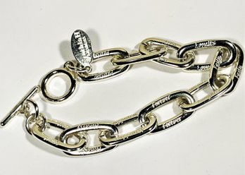 Cynthia H. Designs Silver Tone Sentiment Link Bracelet