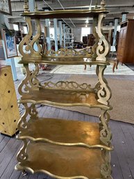 Ornate Gold Display Shelves