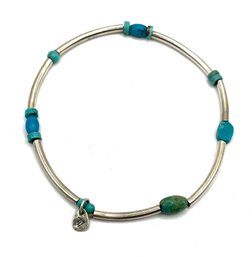 Sterling Silver Designer Silpada Turquoise Color Bracelet