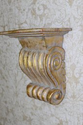 Pair Of Gold Shelves/ Sconces 10.5 Inches High