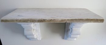 Marble Wall Shelf With Carved Wood Corbel Brackets