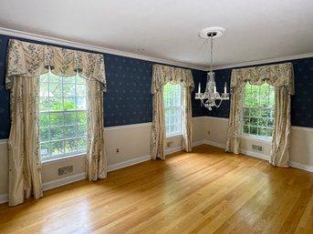 Custom Floral Embroidered Drapes And Valances