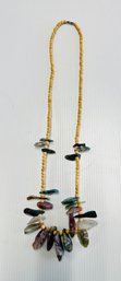 Beautiful Multicolor Long Beaded Necklace.    E4-PW