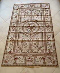 Floral Needlepoint Area Rug