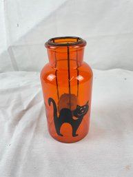 Halloween Orange Bottle With Candle