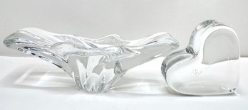 Baccarat Crystal Bowl & Baccarat Be Mine Engraved Heart, France