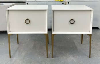 2 CF Modern Product Tables - 2 Shelves Inside & Metal Gold Tone Legs ***Separate Pick-Up Location  Sat. 8/10