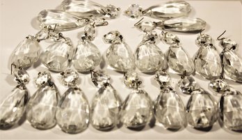 Lot 20 Vintage Crystal Teardrop Shaped Prisms