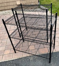 Two Metal Three Tier Utility Racks