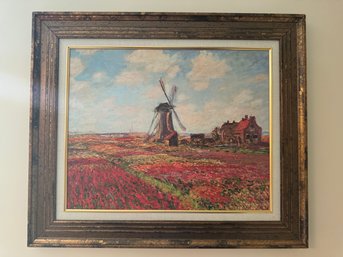 Tulip Fields By Impressionist Monet - Glazed Textured Print