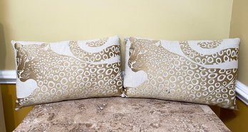 A Pair Of Luxe Animal Print Pillows