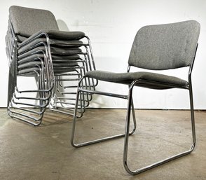 A Set Of 7 Vintage Chrome Side Chairs, Canadian