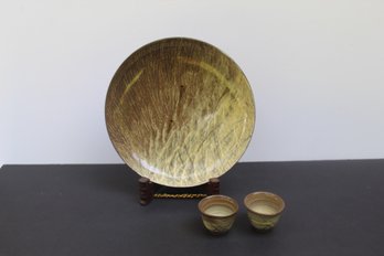 Handmade Japanese Pottery Trio