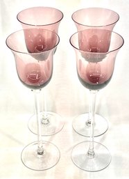 Stunning Long-stemmed Amethyst Stemware