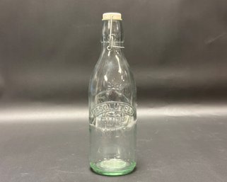 Vintage Absolutely Pure Milk Bottle With Wire Bail Stopper