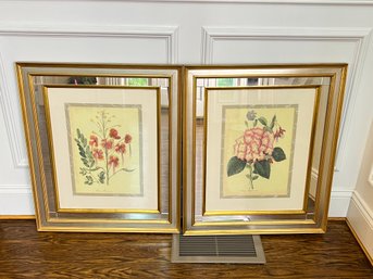 2 Pieces Of Artwork With Mirrored Frames