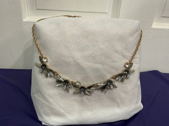 J Crew- Stunning Necklace Grey, Silver And White Statement Necklace