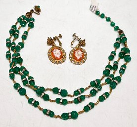 Vintage Necklace And Earrings By Miriam Haskell