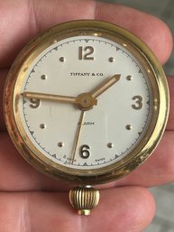 Antique Circa 1915-1920 TIFFANY & CO Gold Filled Car/ Travel Clock- Working Order