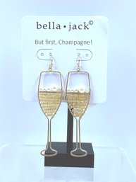 New - Bella Jack - But First Champagne Dangle Earrings
