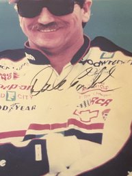 Nascar Dale Earnhardt Authentic Autographed Photo Smiling In Car Racing Outfit Photo 8 X 10