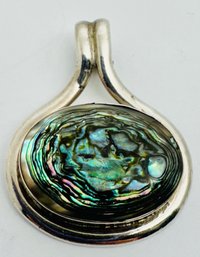 CHUNKY STERLING SILVER SHELL PENDANT - MEXICO