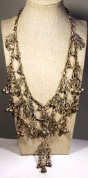 Great Low Grade Silver Ethnographic Elaborate Necklace