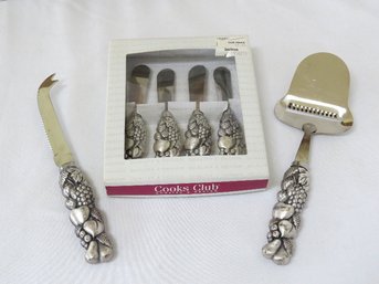 4 Piece Canape Spreader Set With 2 Cheese Knives