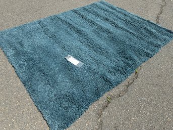 Blue Rug With Shades Of Teal  - Thick Pile