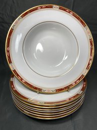 8 Soup Bowls Royal Doulton Sandon H5172  English Fine Bone China 8'