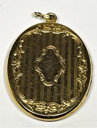 Larger Size Gold Filled Antique Locket Pendant