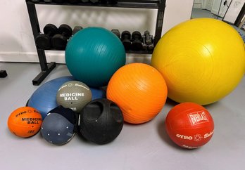 Set Of Exercise Balls, Bosu, Etc