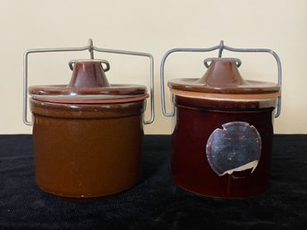 Vintage Stoneware Crock, Clamp Lid W/ Rubber Seal