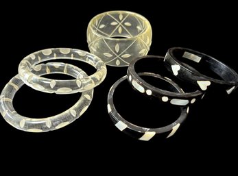 Vintage Acrylic Bangle Collection