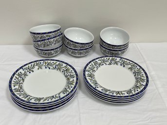 Dansk Sageberry Design Dinnerware 7 Bowls 8 Dishes