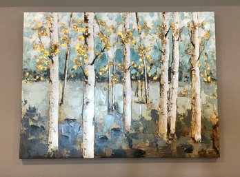 Large Birch Tree Canvas Print