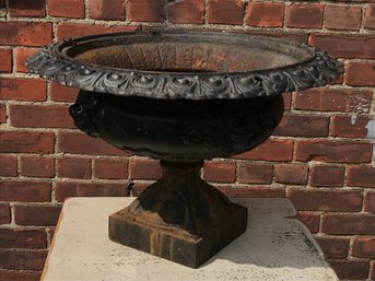 Antique Victorian Cast Iron Urn Believed To Be By J W FISKE - Has Patent Date June 30th 1874 - Nice Piece !