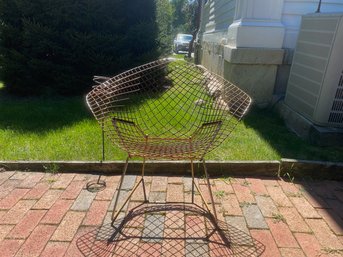 Wire Bertoia Style Diamond Chair