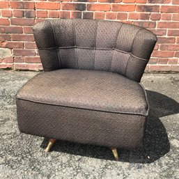 Incredible Estate Fresh Modern Kroehler Swivel Slipper Chair - Original Although Worn Upholstery - Amazing !