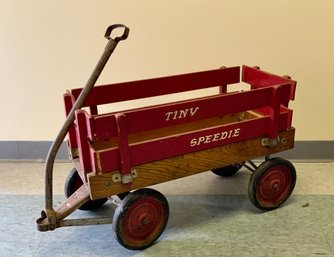 Vintage Tiny Speedie Wood Wagon  (T)