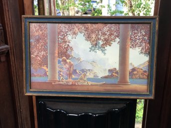 Beautiful MAXFIELD PARRISH Print From 1922 - DAYBREAK - Hard To Find In Original Frame - Great Colors No Fade