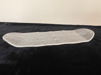 Textured Scandinavian Glass Serving Tray