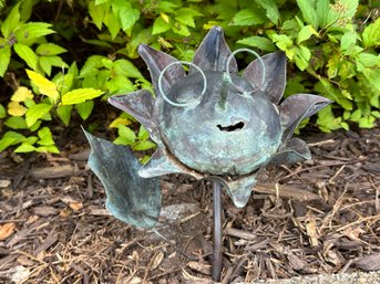 Garden Decor: A Whimsical Copper Sunflower