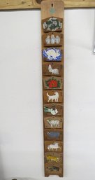 Japanese Wooden Zodiac Wall Hanging 12 Separate Zodiac Tiles