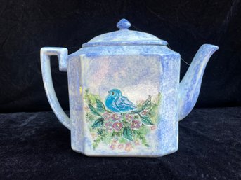 Hand Painted Blue Bird Teapot