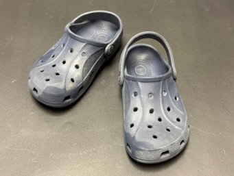 Kids Crocs In Navy Blue, Size 10/11
